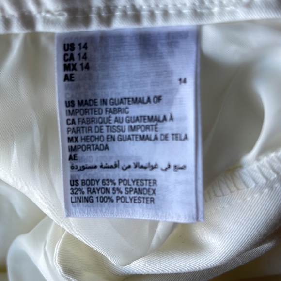 Alfani Straight leg off white pants-14 - Picture 6 of 16